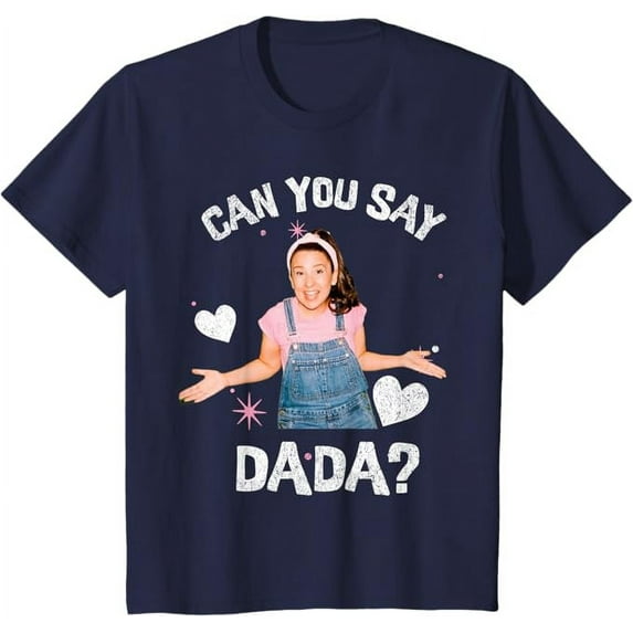 Ms.Rachel Preschool Mom Dad Can You Say DADA dad Youth T-Shirt For Boy Girl Kids Toddler, Navy Color, Size S