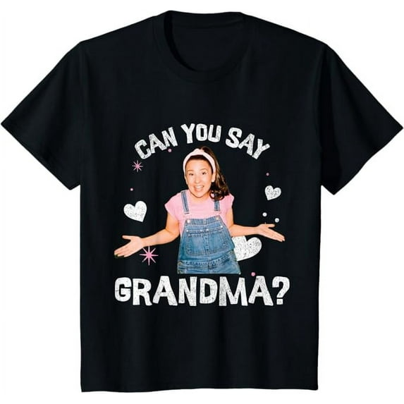 Ms.Rachel Preschool Mom Dad Can You Say Grandma Youth T-Shirt For Boy Girl Kids Toddler, Black Color, Size XL