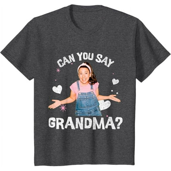 Ms.Rachel Preschool Mom Dad Can You Say Grandma Youth T-Shirt For Boy Girl Kids Toddler, Dark Heather Color, Size XS