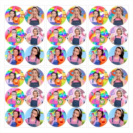 Ms Rachel Stickers Party Favors Labels Birthday Thank You Themed Round Circle Baby Shower 60pcs