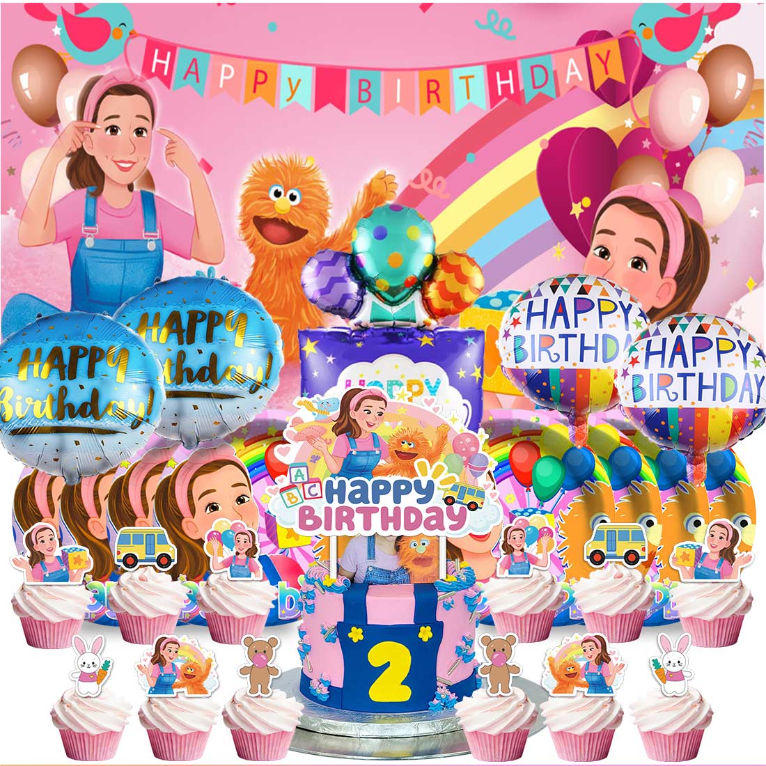 Ms Rachel Supplies Plates Decoration Backdrop Banner Birthday Decor ...