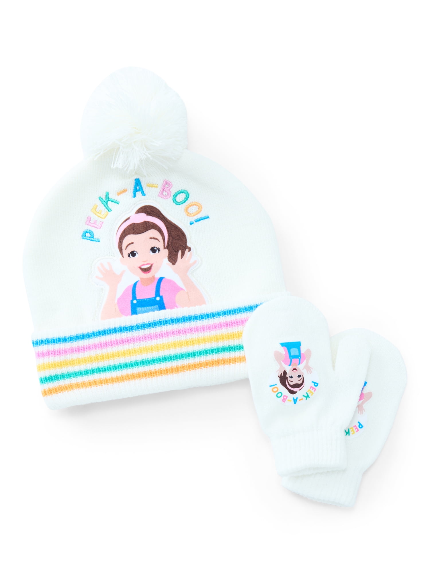 Ms. Rachel Unisex Toddler Beanie Hat and Gloves Set, 3-Piece