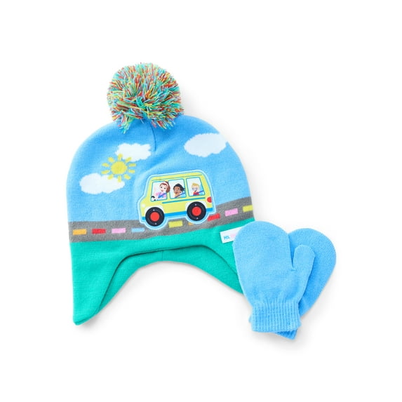 Ms. Rachel Unisex Toddler Beanie Hat and Gloves Set, 3-Piece