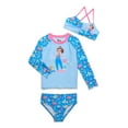thumbnail image 1 of Character Toddler Girl Rash Guard and Bikini Swimsuit Set, 3-Piece, Sizes 12M-5T, 1 of 3