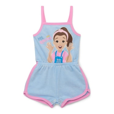 Ms. Rachel Toddler Girls' Sleeveless Graphic Romper, Sizes 12M-5T