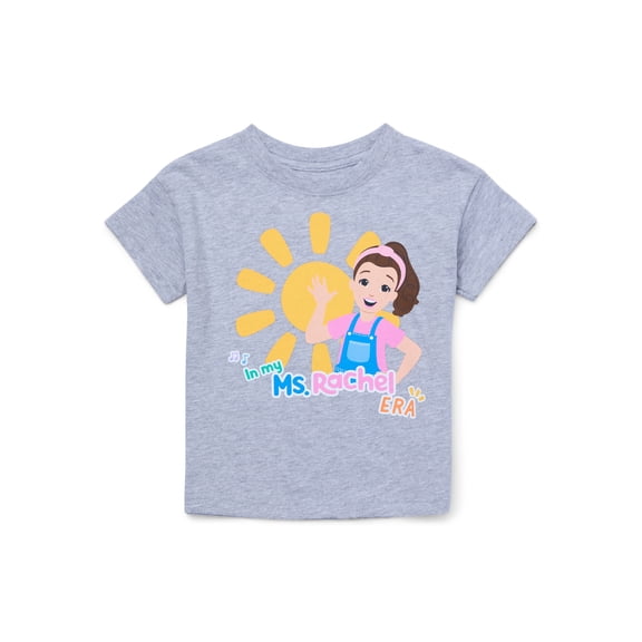 Ms. Rachel Toddler Graphic Crewneck Tee with Short Sleeves, Sizes 12M-5T