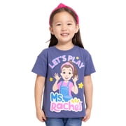 Ms. Rachel Toddler Girls Graphic Tee with Short Sleeves, Sizes 12M-5T