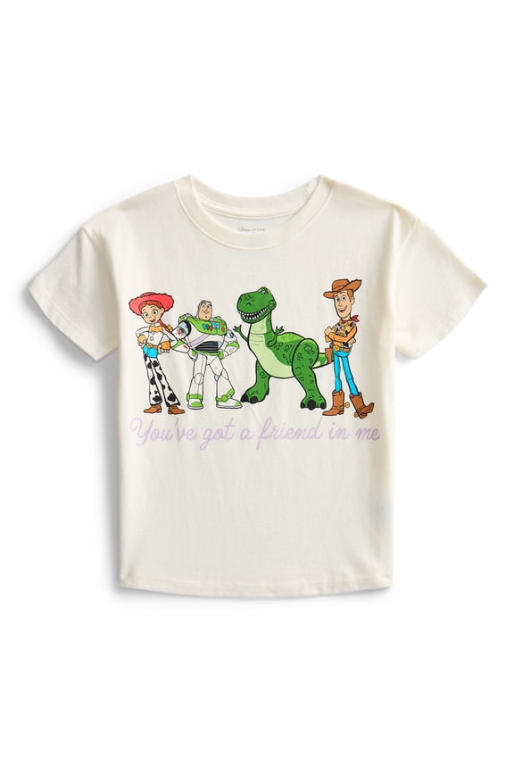 Pixar Toy Story Toddler Graphic Crewneck Tee with Short Sleeves, Sizes 12M-5T