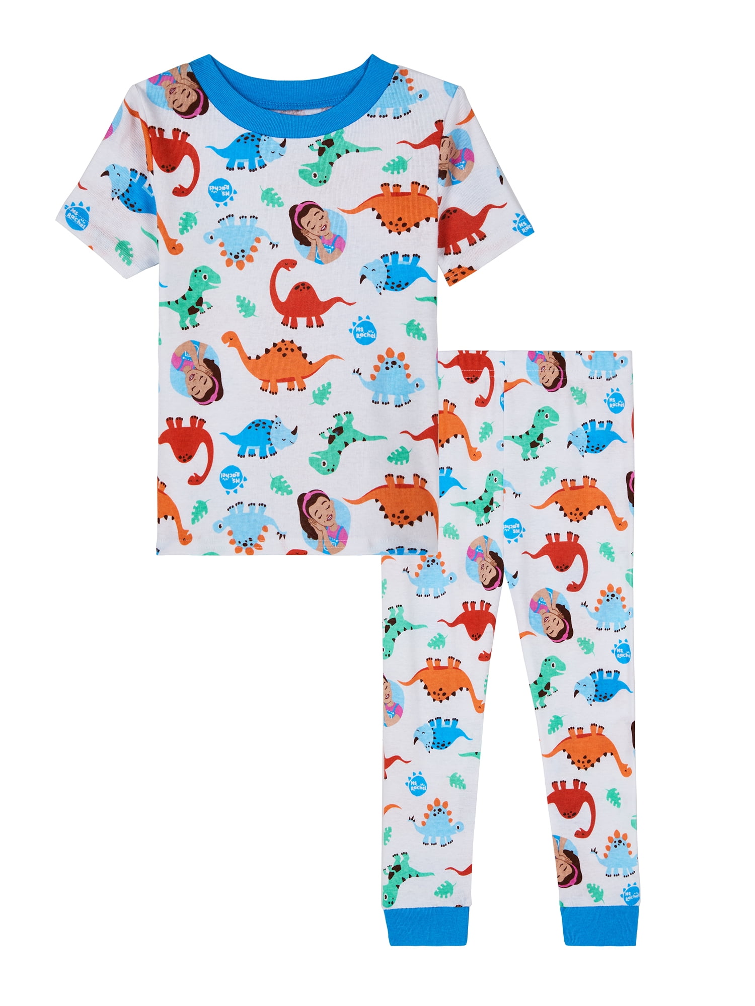 Ms Rachel Toddler Short Sleeve Top and Pants Pajama Set, 2-Piece, Sizes 12M-5T