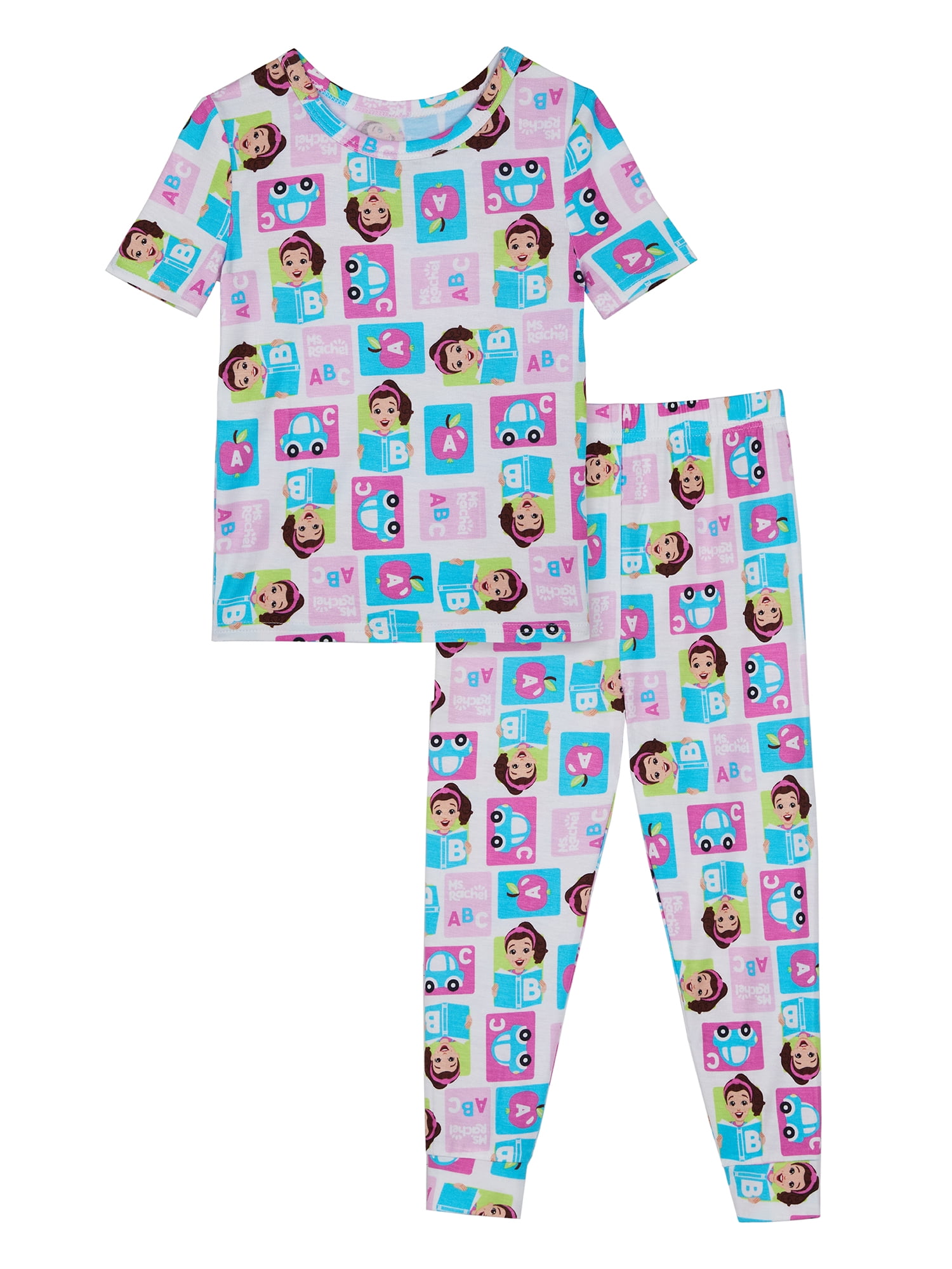 Ms Rachel Toddler Viscose Unisex 2-Piece Pajama Set, Sizes 12M-5T