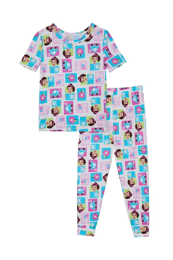 Ms Rachel Toddler Viscose Unisex 2-Piece Pajama Set, Sizes 12M-5T