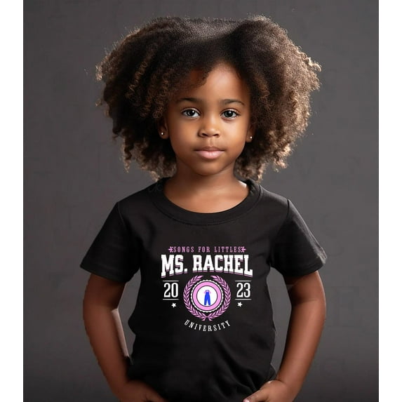 Ms Rachel University 2023 Song for Littles Youth Toddler T-Shirt,White color,size YS