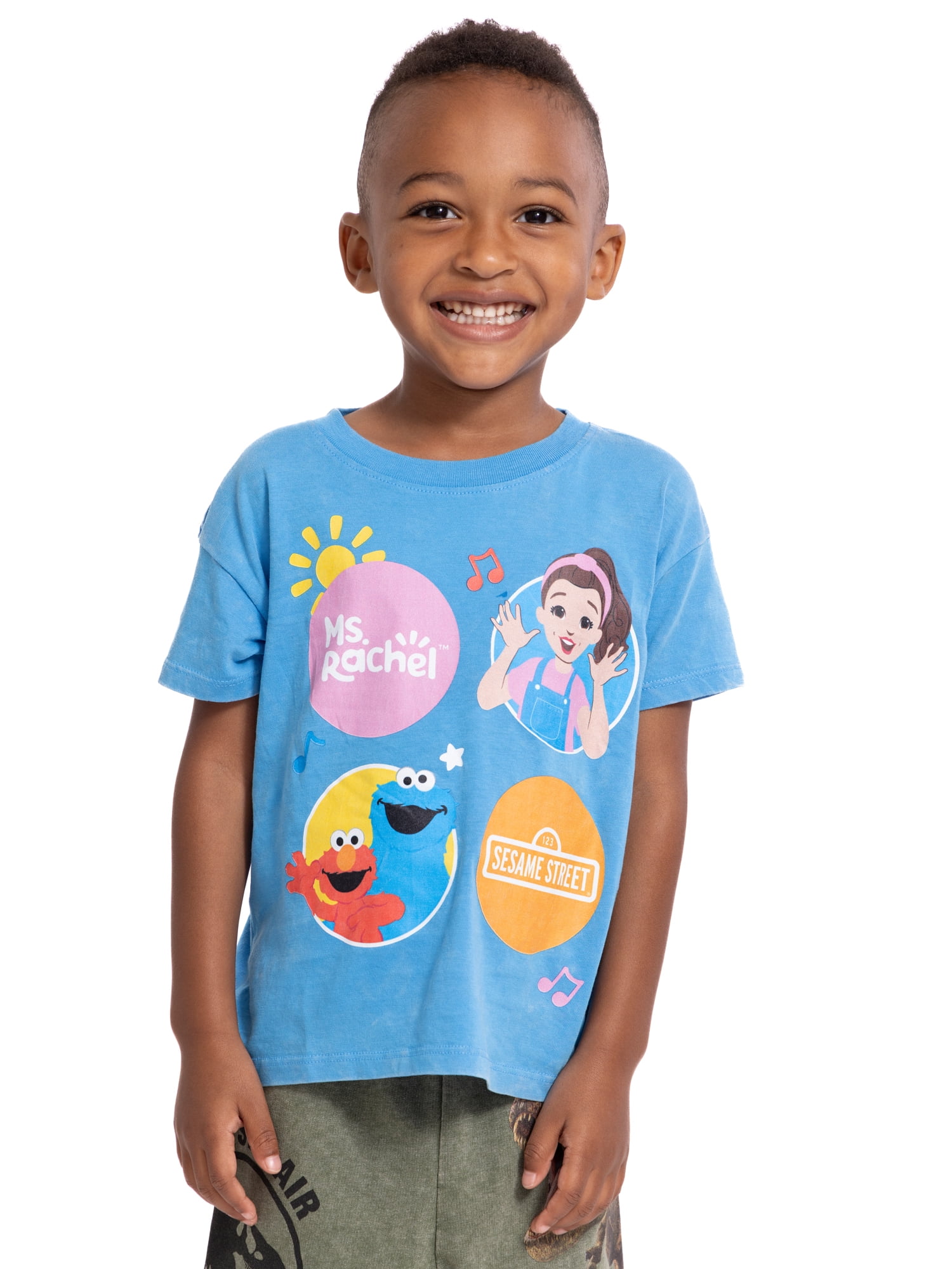 Ms. Rachel x Sesame Street Toddlers' Graphic Tee with Short