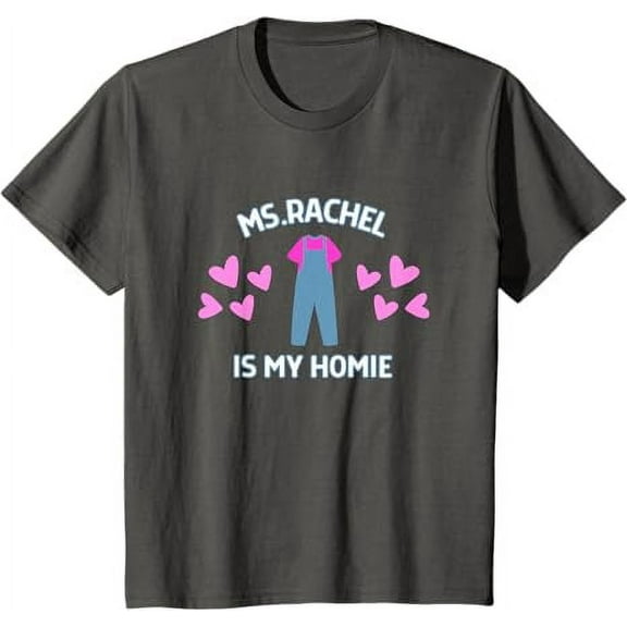 Ms Rachel is My Homie Ms.Rachel Preschool Mom Dad Kid Youth T-Shirt For Boy Girl Kids Toddler, Charcoal Color, Size XS