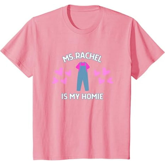 Ms Rachel is My Homie Ms.Rachel Preschool Mom Dad Kid Youth T-Shirt For Boy Girl Kids Toddler, Light Pink Color, Size S