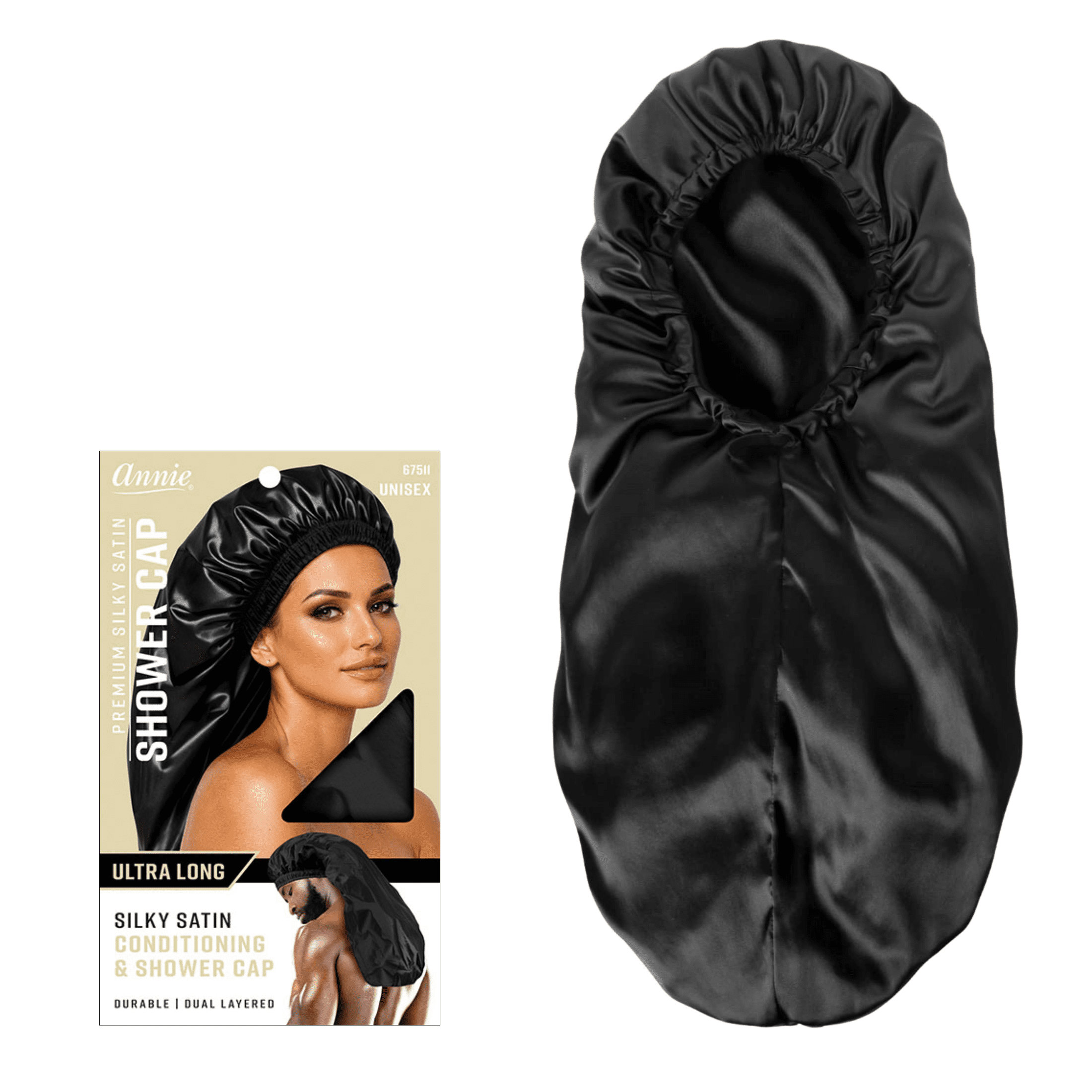 Ms. Remi Max Jumbo Braid Shower Cap, 1 Count, Black - Walmart.com
