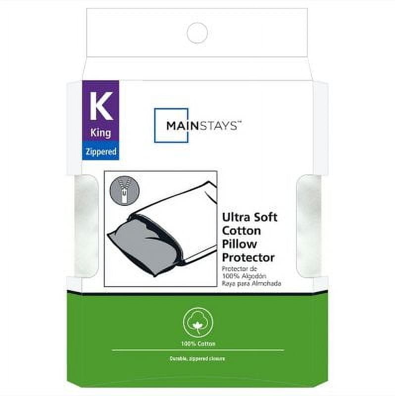 Mainstays Ultra Soft Cotton Pillow Protector, King