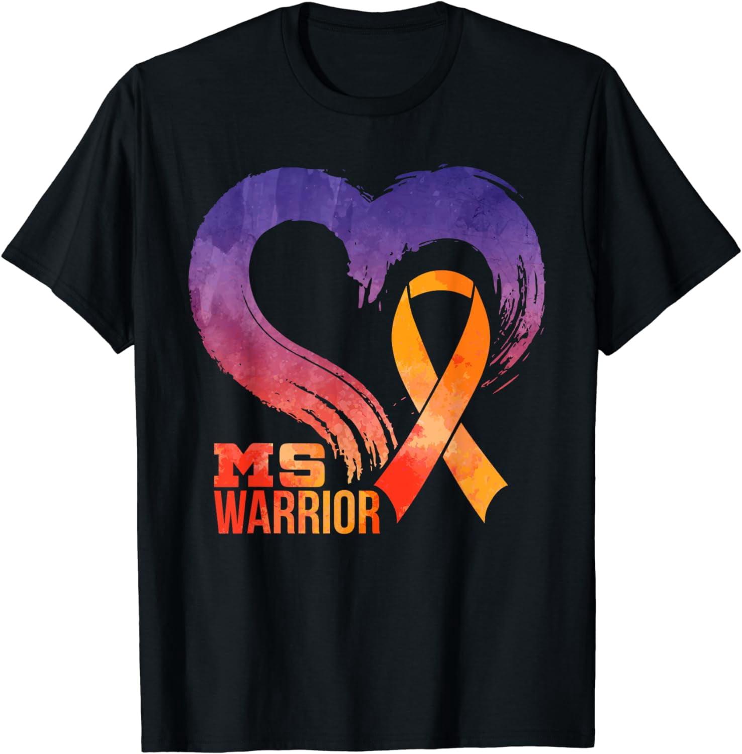 Ms Warrior Heart Multiple Sclerosis Awareness Month T-Shirt - Walmart.com