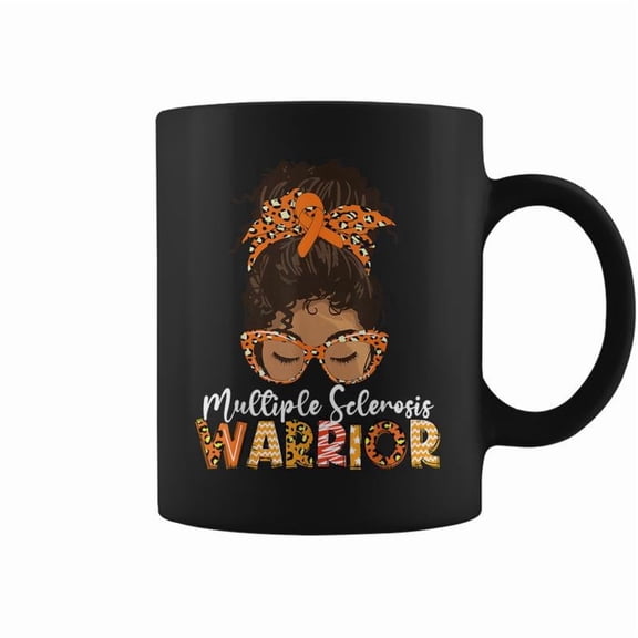 Ms Warrior Messy Bun Multiple Sclerosis Awareness Coffee Mugs