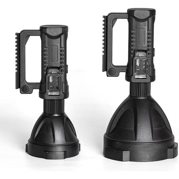 Ms32 Flashlight 200000 Lumens, Super Bright LED Searchlight with Tripod, Handheld Spotlight for Camping, Spotlight, Multifunctional Night Fishing Camping Light, Worlds Brightest Flashlight (Small)