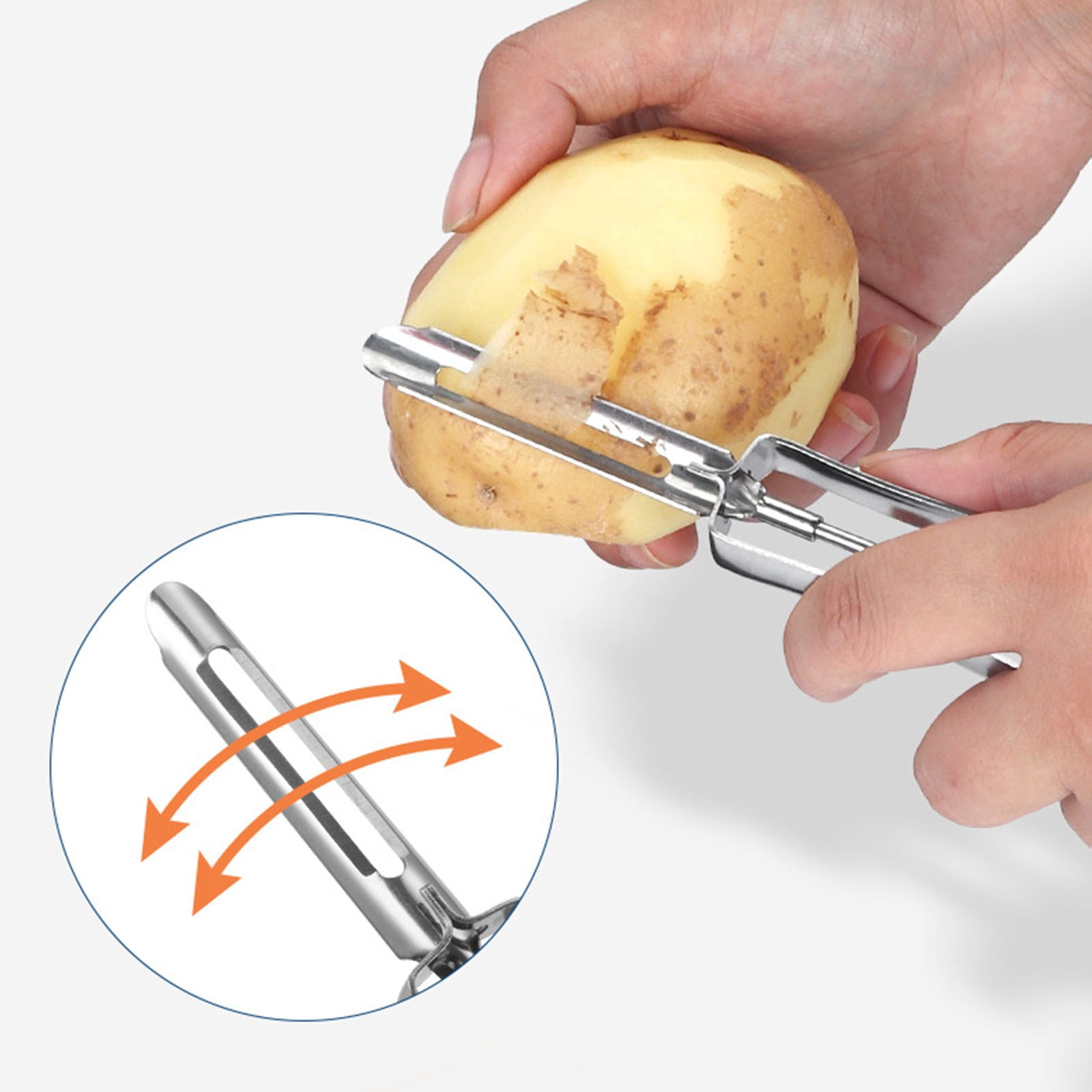 Green Swivel Vegetable Peeler – Potato, Apple, Fruit Peeler With Comfort Grip & Built-In Eye Remover