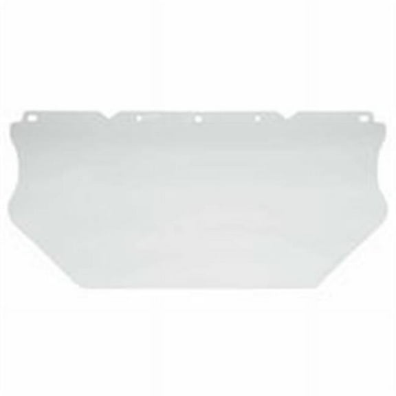 V-Gard Visor, PC, Clear, Molded, (10.375"x 17"x .098"), Anti-Fog/Anti-Scratch