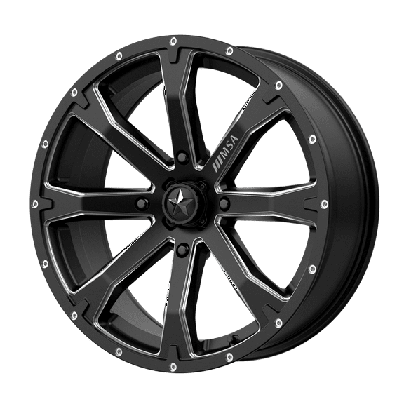 Msa Offroad Wheels M42 Bounty 18X7 4X156 10Et 112Cb Satin Black Milled Wheel