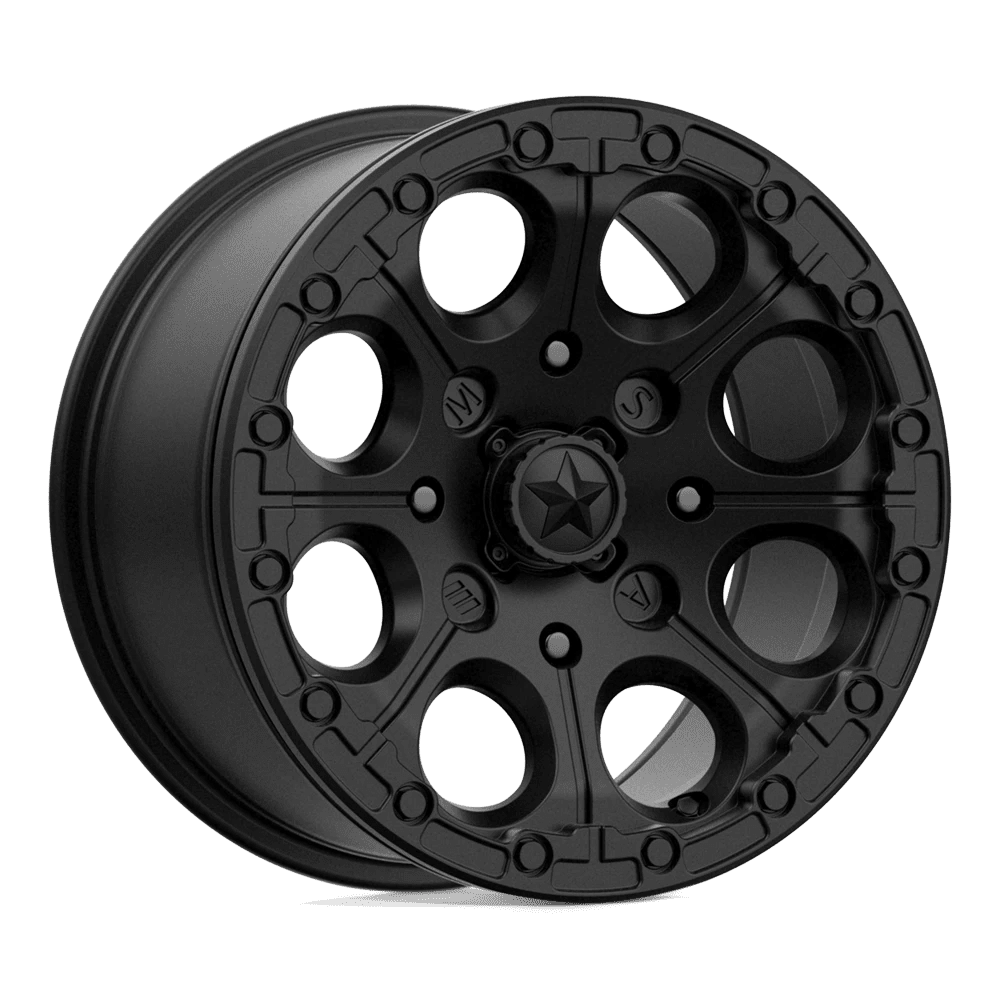 Msa Offroad Wheels M44 Cannon Beadlock 14X7 4X110 10Et 84.1Cb Satin Black Wheel