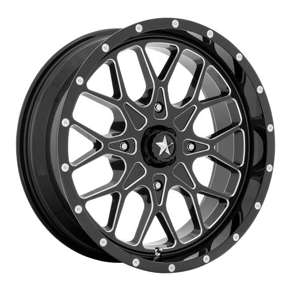 Msa Offroad Wheels M45 18X7 4X156 False 86Cb Gloss Black Milled Wheel