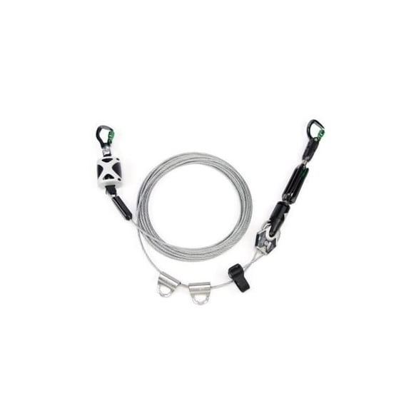 Msa Safety Cable Horizontal Lifeline,60 ft,Reusable 10219289