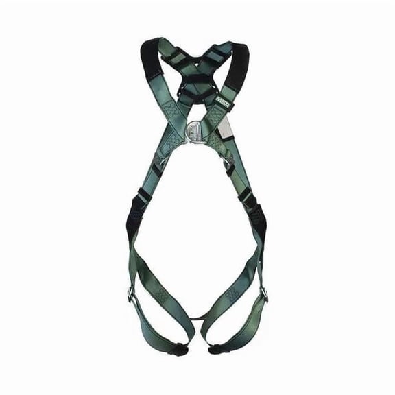 MSA 454-10197207 Back, Chest & Hip D-Rings, Tongue Buckle Leg Straps V-Form Harness, Standard