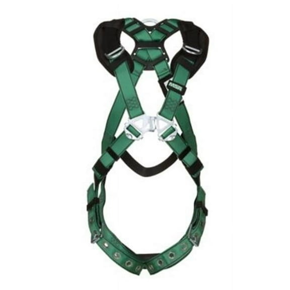 Msa Safety Full Body Harness,V-FORM,M 10197215