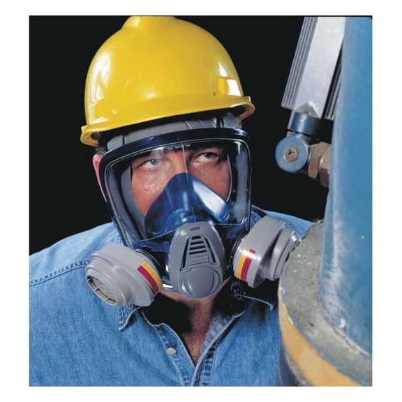 Msa Safety Full Face Respirator,L,Blue, Gray 10031341