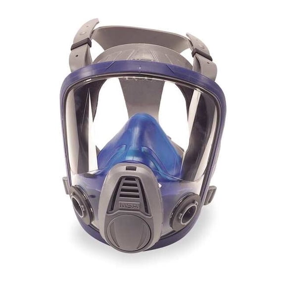 Msa Safety Full Face Respirator,S,Blue, Gray 10031340