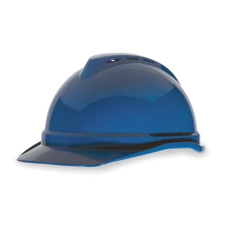Hard Hat, V-Gard(R) 500, Polyethylene, 4 Point Ratchet, Type 1, Class C, Blue 10034019