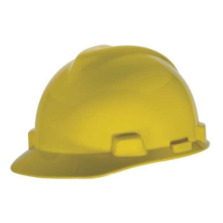 Hard Hat, V-Gard, Polyethylene, 4 Point Pinlock, Type 1, Class E, Yellow 466356