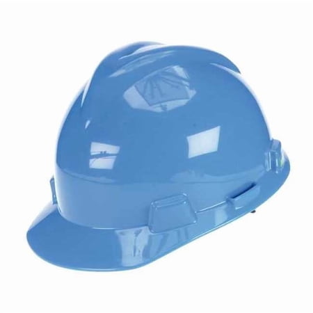 Hard Hat, V-Gard, Polyethylene, 4 Point Ratchet, Type 1, Class E, Blue 477478