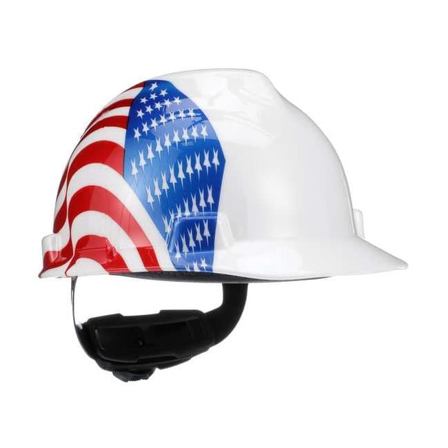 Hard Hat, V-Gard Freedom Series, Polyethylene, 4 Point Ratchet, Type 1, Class E, Red