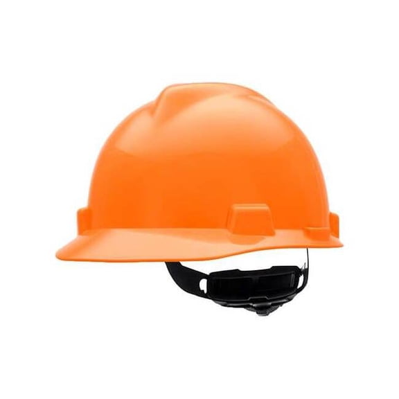 Hard Hat, Super-V, Polyethylene, 4 Point Ratchet, Type 2, Class E, Hi-Vis Orange