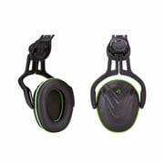 V-Gard Hard Hat-Mounted Earmuffs, NRR 22 dB, Foam Cushion, Green/Black, For Use With Cap Style Hats