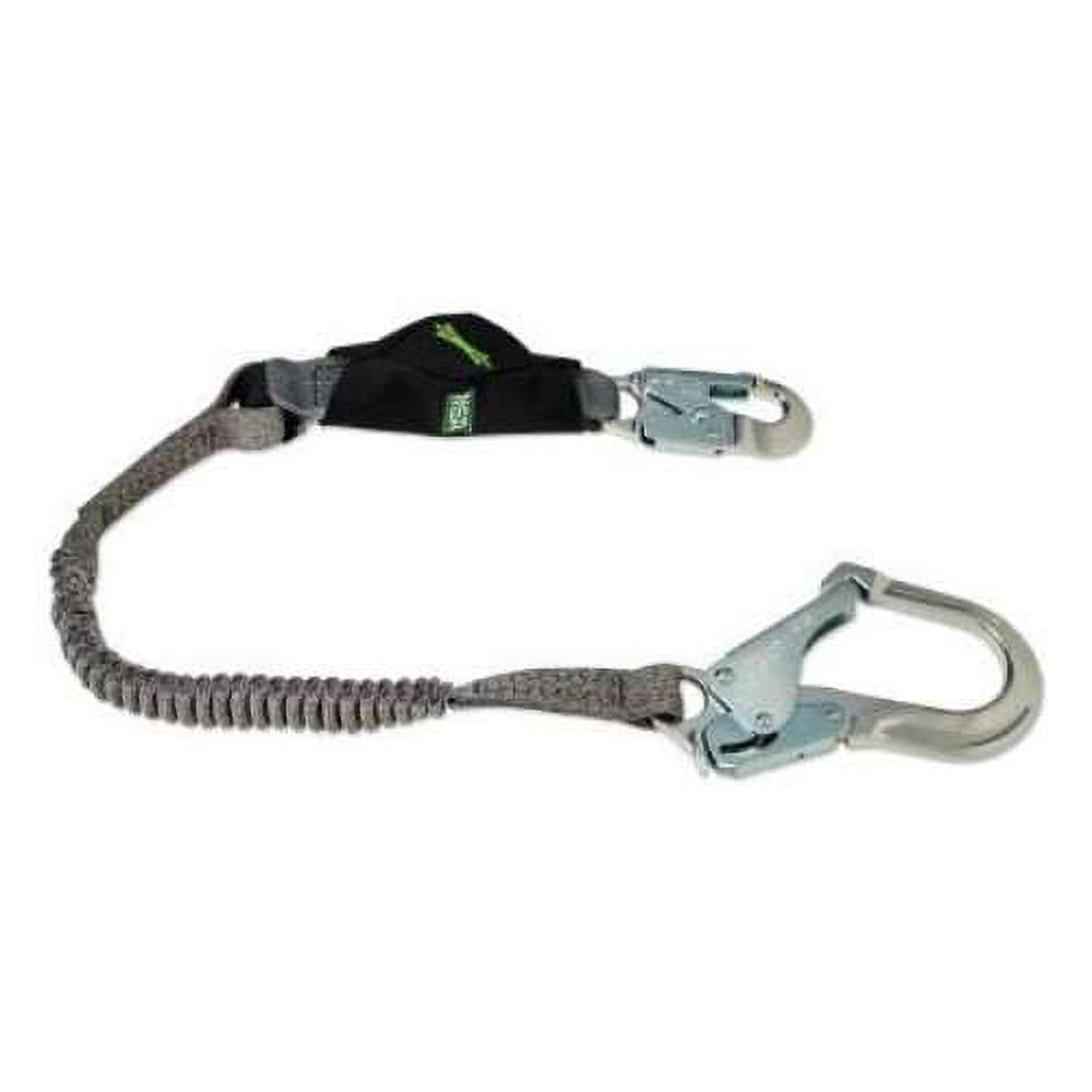 Msa Safety Shock-Absorbing Lanyard,Black/Gray 10193554