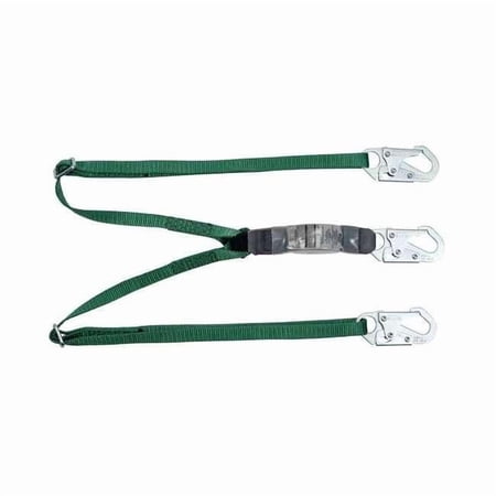 Msa Safety Shock-Absorbing Lanyard,Gray 10190399