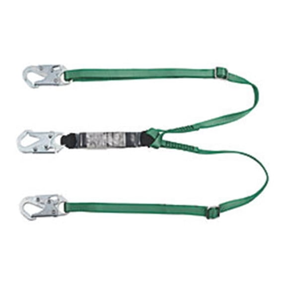 Msa Safety Shock-Absorbing Lanyard,Gray 10193124