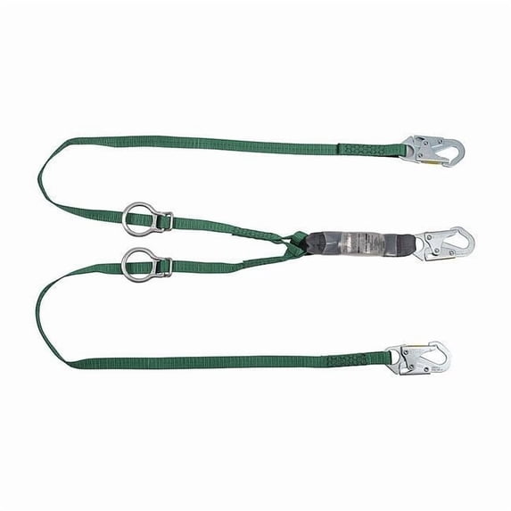 Msa Safety Shock-Absorbing Lanyard,Gray 10193129