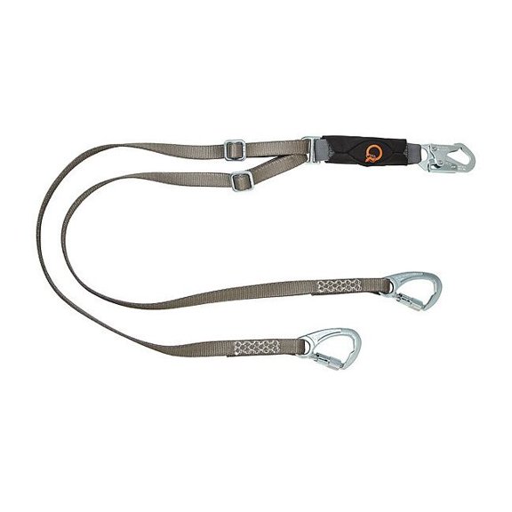Msa Safety Shock-Absorbing Lanyard,Gray 10193941