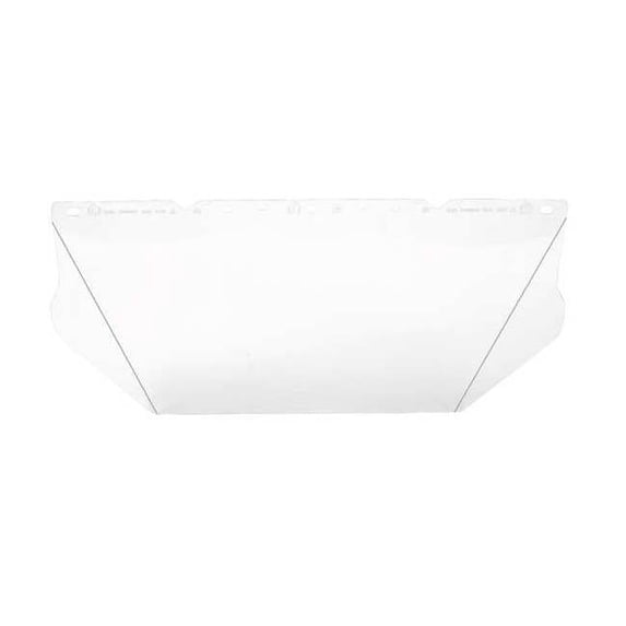 Msa Safety V-Gard Visor, Contoured, Clear PC, AF/AS (8"x17"x.06") 10115839