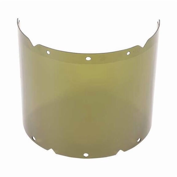 Face Shield Visor, Green Visor, 8" Height, Anti-Fog ; Anti-Scratch Lens, Green 10115860