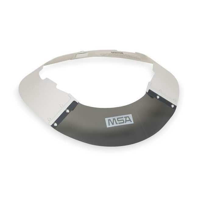 Msa Safety Visor,Polycarbonate,Gray/White 697290