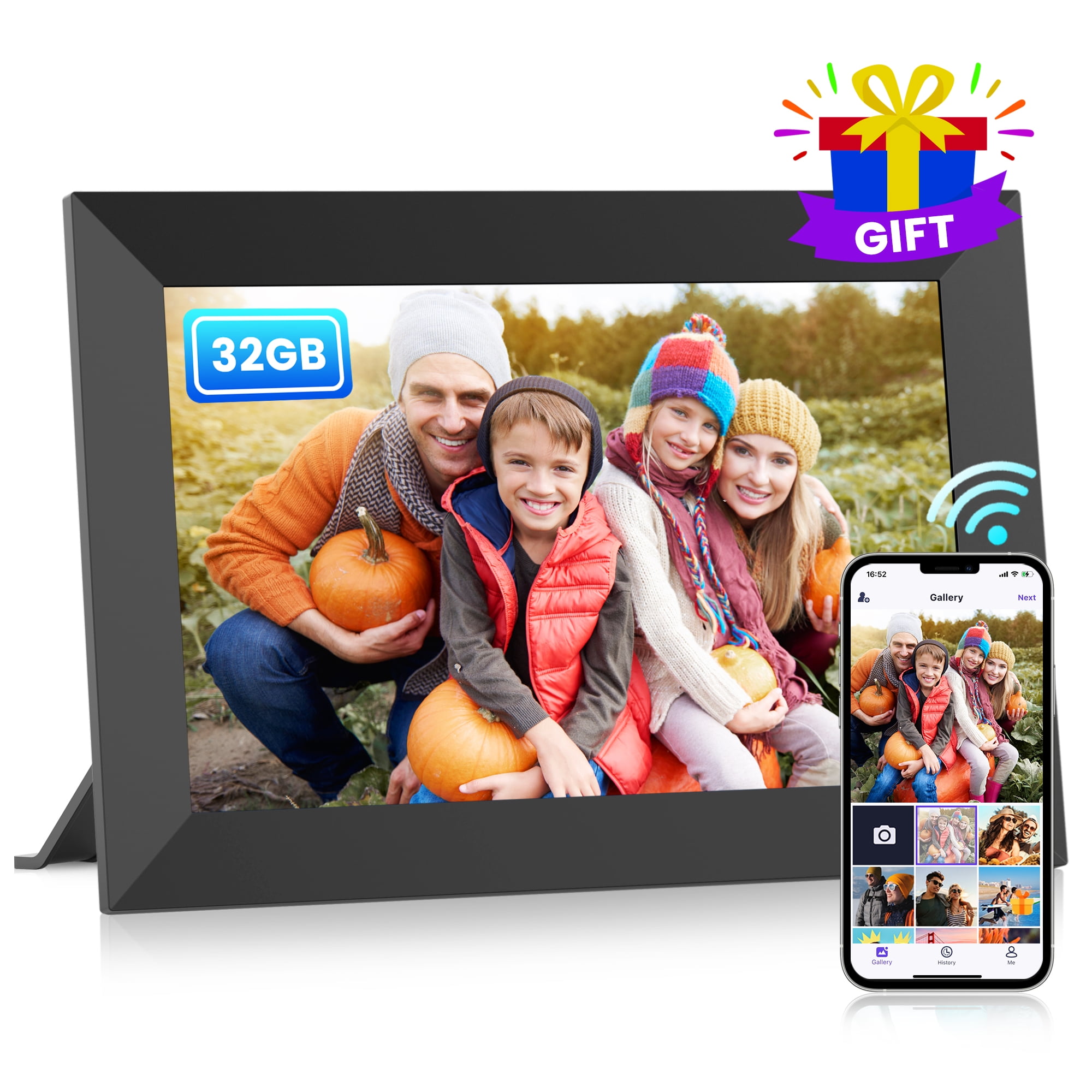 NIX Advance 8 Inch Widescreen HiRes Digital Photo & HD Video Frame with HuMotion Sensor X08G