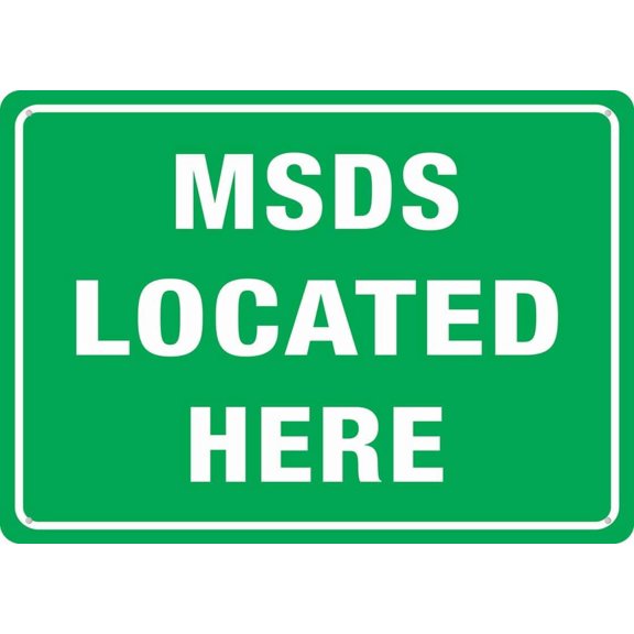 Msds Located Here Sign 8X12 Inch Rust Free Easy To Read & Sturdy Keep Out OutdoorFor Home Farm Yard Wall Decor Metal Tin Sign
